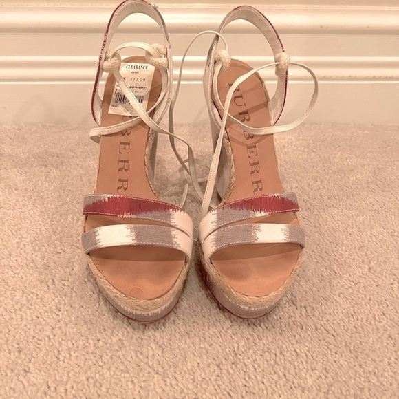 Burberry Shoes - Burberry Wedges in Excellent Condition. Size 6.5